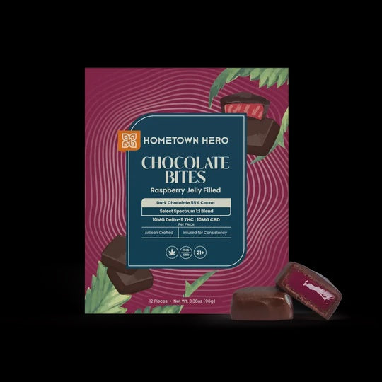 CHOCOLATE BITES 1:1 120MG THC 120MG CBD 12PK