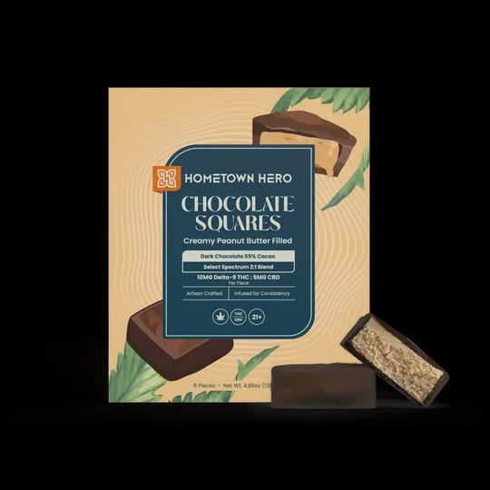 CHOCOLATE SQUARES 2:1 300MG THC 150MG CBD 6PK