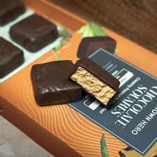 CHOCOLATE SQUARE SINGLES 75MG THC/CBD