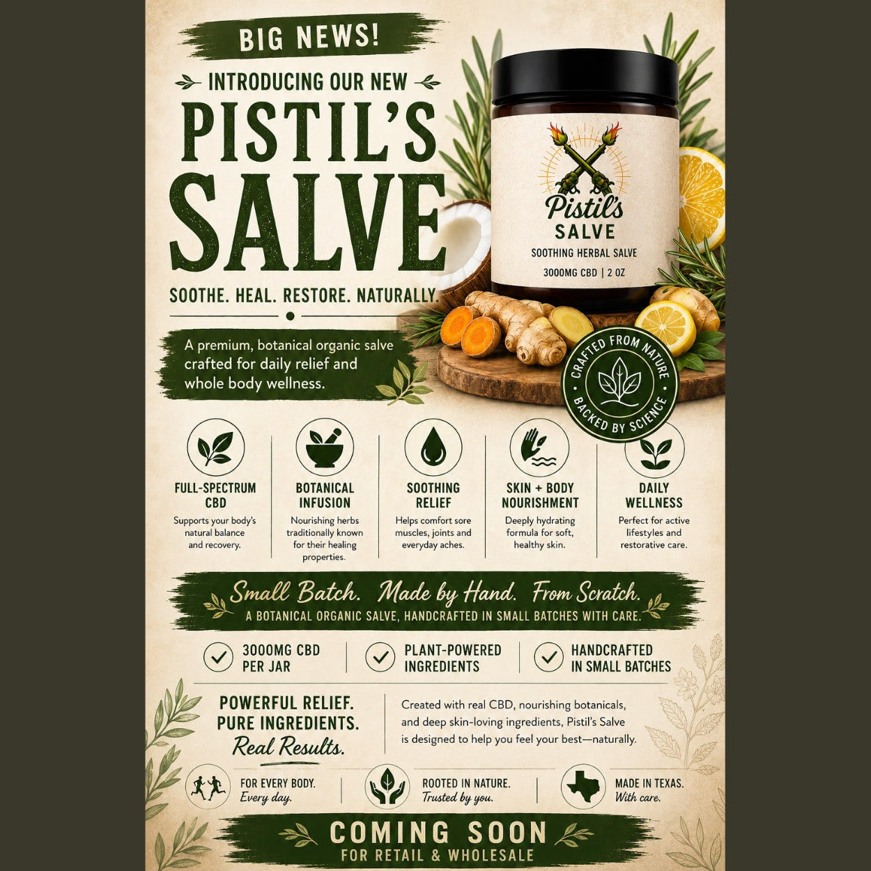 PISTIL’S SALVE - 3000mg FULL SPECTRUM