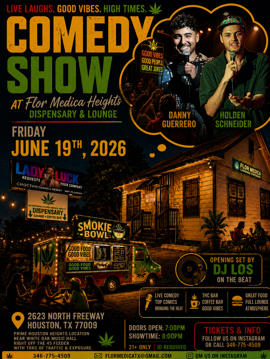 COMEDY SHOW- HOLDEN SCHNEIDER W/ SPECIAL GUEST DANNY GUERRERO- FRIDAY JUNE 19TH