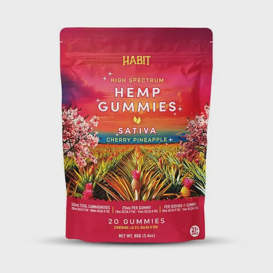 HABIT 25MG THC Gummies  Cherry+Pineapple