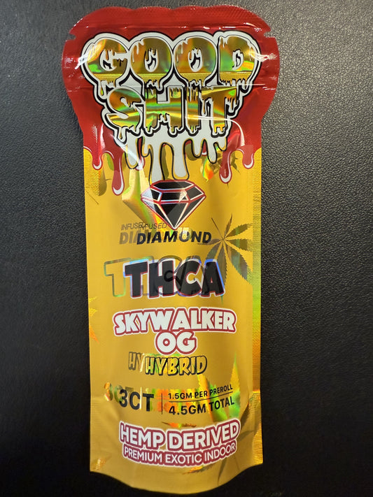 DIAMOND INFUSED PREROLLS - 3 PACK- 4.5G