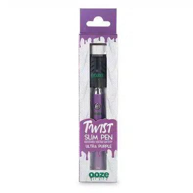 Slim TWIST Battery 320 mAh – Twist Slim Pen Battery + Smart USB – ULTRA PURPLE