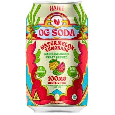 WATERMELON LEMONADE 100MG THC OG SODA DRINK