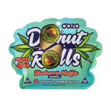 DONUT ROLLS ROSIN INFUSED PREROLLS THCA BLUEBERRY MUFFIN