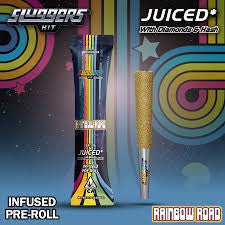 SLUGGERS HIT MINI INFUSED PREROLLS & BLUNTS / RAINBOW ROAD-SATIVA-0.5G ROSIN+DIAMOND PREROLL-SINGLE