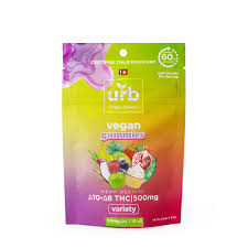 Urb  Delta-9 THC VEGAN Gummies 500MG - 10 Pack - ASSORTED FLAVORS (50MG EACH)